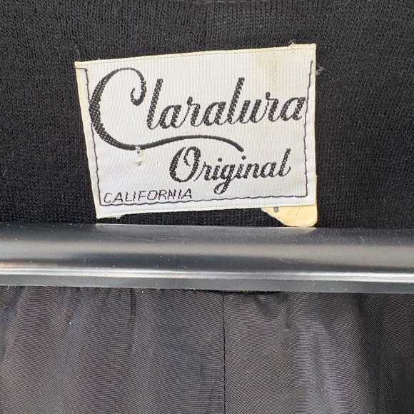 Claralura Original 50’s vintage  Black Cape with Fox Fur Trim one size fits most - Picture 3 of 8